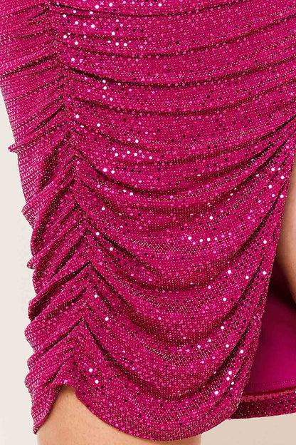 Symphony Dress - Sequin Sweetheart Neck Plus Size Night Out Midi Dress