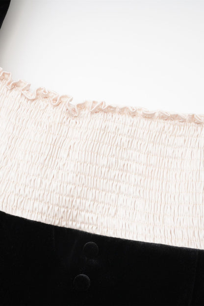 Minivestido Frederica de terciopelo con escote cuadrado 