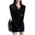 Vestido Y2K para mujer, ropa de color liso con botones, cuello redondo, manga larga, minivestido ajustado, vestidos de fiesta de noche, ropa de calle