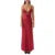Vestido largo sexy para mujer, color sólido, escote en V, tirantes finos, sin mangas, espalda descubierta, para fiesta de noche