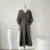 Korean Fashion V-neck Midi Dresses for Women with Belt Long Sleeve A-line Office Lady Autumn New Elegant Solid Female Clothing