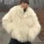 Chaqueta de piel sintética de lujo para mujer, abrigo de felpa de manga larga de gran tamaño con solapa, elegante abrigo de invierno para mujer, ropa de abrigo gruesa y cálida