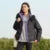 Chaqueta de plumas para mujer, suelta, con colores contrastantes, nueva chaqueta acolchada con capucha de invierno, personalidad moderna y de moda.