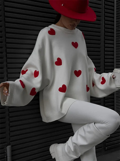 Suéter de punto para mujer, jersey holgado de otoño a la moda con retazos, manga larga, informal, de punto, ropa de calle, jersey de contraste para mujer
