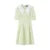 Dress Women Contrast Color Big Lapel Summer New Full Print Waist Textured Skirt Fresh For Women
