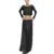 Sequin Long Skirts for Women Solid Color Elastic High Waist Skirt Fashion Elegant Ladies Evening Party Skirt Clubwear
