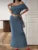 Knit Ribbed 2 Piece-Set Long Skirt For Women Backless Solid Cropped Sweater Pullover And Slim Knitwear Maxi Skirt Outfits
