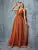 V-neck vest Metal mesh retraction splice sequin webbing long skirt Evening gown PROM dress Party dress Bridesmaid dress