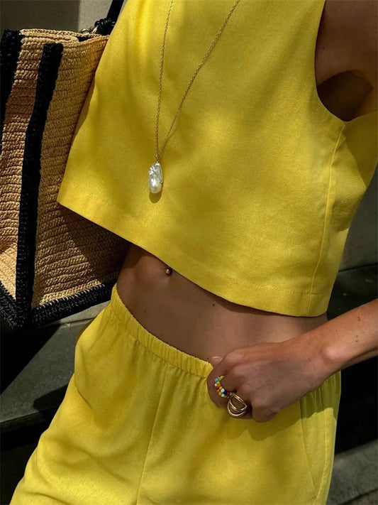 Conjuntos de falda larga de moda para mujer, cintura alta, abertura, elegante, liso, ropa de calle, chaleco corto, top y falda larga, conjuntos para mujer