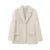White Mohair Blazer Coat Women Loose Lapel Single-breasted Long Sleeve Thick Warm Jackets 2025 New Office Lady Street Outerwear