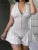 Monos de retazos con cuello halter para mujer, informales, a rayas, sin mangas, con cuello en V, con cremallera y escote entallado, ropa de verano concisa para mujer