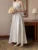 Elegante vestido largo liso para mujer, vestido de fiesta de noche para boda, sin mangas, informal, de verano, estilo coreano, de una pieza