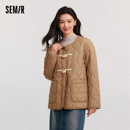 Cotton Jacket Women Imitation Lamb Wool Vest Waterproof Lightweight Cotton Jacket  Winter New Two-Piece Set