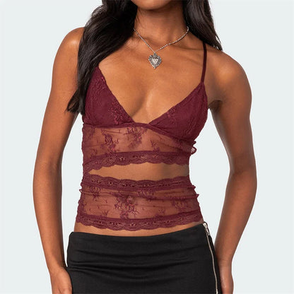 Camisola Coquette Y2K, ropa para mujer, transparente, con tirantes finos, sin mangas, estilo años 2000, estética, ropa de club