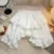 Lace High Waist Irregular Cake Skirts for Women A-line Sweet Girls All-match Korean Fashion Spring Summer Black White