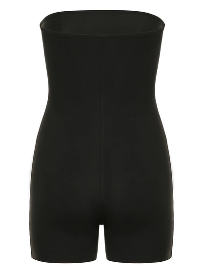 Mono ajustado sexy sin mangas con estampado de dragón, estilo chino, negro, para mujer, mono corto de verano