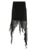 Faldas midi de encaje gótico negro liso para mujer, con dobladillo asimétrico, elegantes, para vacaciones, estilo bohemio.
