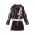 Street Leather Mini Skirt Sets For Women Long Sleeve Bike Jacket Hip Package A-line Skirt Suits 2025 Spring Motorcycle Outfits