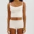 Fairy Grunge Lace Trim Strapless Tube Top + Shorts 90s Vintage Chic Women 2 Piece Set Outfits Chest Wrap Backless Crop Top Camis