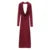 Elegant Hang Neck Burgundy Long Party Dress Women Halter Full Sleeve Maxi Dresses  Autumn Lady Slim Hip Package Gowns New