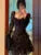 Minivestido de encaje francés sexy para mujer, Y2K, con hombros descubiertos, encaje, volantes, corte en A, otoño, primavera, manga larga, vestido de fiesta, vestidos de graduación