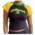 Camiseta corta Jamaica Y2K estética para mujer, con estampado de letras en contraste de color, de manga corta, básica para bebé, ropa de los años 2000
