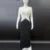 Elegant Deep V-neck Patchwork Long Dress Women Vintage Pleated Sleeveless Slim Fit Dresses Female Spring Chic Street Office