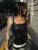 Summer New Solid Colour Slim Tank Top One-Piece Lace-Up Square Neck Sleeveless Y2k Tops Fashion Sexy Casual Women Clothing