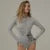 Body sexy ajustado con estampado de letras para mujer, top corto Y2k, ropa de manga larga, body femenino ajustado