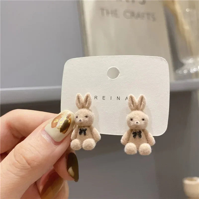 LIZAKOSHT Winter Pearl Bowknot Stud Earrings for Women Happy New Year Gift Jewelry