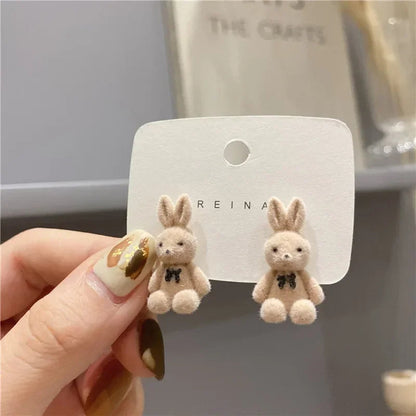 LIZAKOSHT Winter Pearl Bowknot Stud Earrings for Women Happy New Year Gift Jewelry