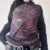 Y2K Fairy Cyber Grunge T-Shirts for Women Vintage Skull Graphic Print Long Sleeve Tees 90s E-Girls Gothic Emo Tops Clothes