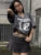 Camisetas básicas salvajes para mujer, camisetas casuales de verano, nuevas camisetas holgadas de manga corta con cuello en V, camisetas básicas estampadas para mujer, top deportivo urbano
