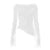 Camiseta de encaje transparente sexy para mujer, camisetas asimétricas de manga larga transparentes, tops cortos de malla floral para mujer, moda