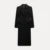 Vintage Lapel Black Long Overcoat Women Slim High Waist Full Sleeve Single Breasted Shoulder Pad Coat New Spring Commute Outwear