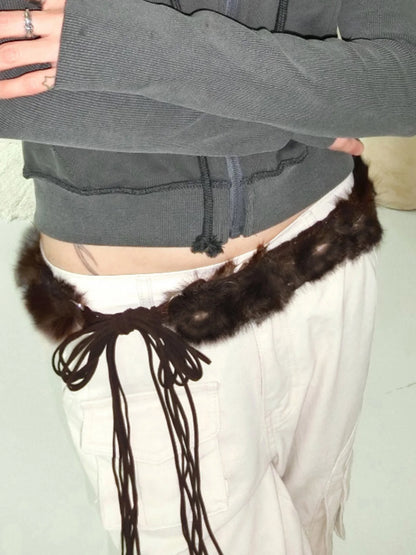 American Retro Faux Women¡¯s Belt Fashion Chic Tassel Distressed All-Match Solid Design Accessorie Trendy