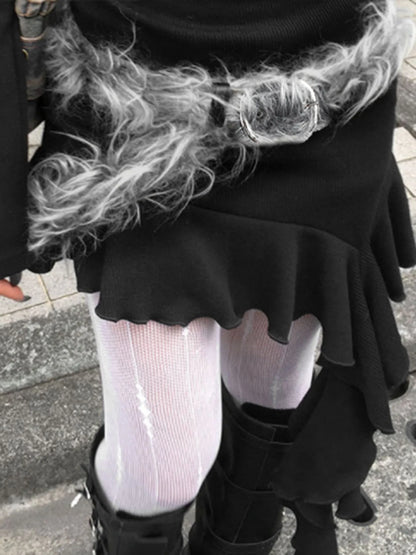 Cinturones de piel sintética gris con diseño elegante para mujer, combinables con todo, estilo Y2K, exquisitos accesorios vintage para la cintura.