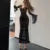 Vestidos largos de encaje ajustados y sexys para mujer, con escote en V y mangas acampanadas, vestido de sirena ajustado para fiesta de noche, club, graduación, vestidos para mujer