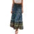 Bohemian Skirt Women Beach Clothes Geometrical Print Elastic High Waist A Line Flowy Swing Skirt Party Skirts Beachwear