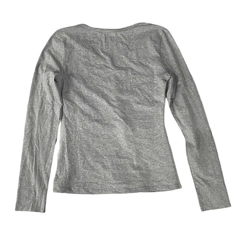 Y2k Fairy Grunge Tops góticos estéticos con estampado floral, cuello en V, camiseta de manga larga para mujer, ropa deportiva básica, ropa de calle