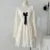 Elegantes minivestidos de encaje para mujer, cuello en V, manga larga, volantes, corte en A, otoño, nuevo, dulce, moda coreana, vestido de fiesta, vestidos femeninos