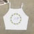 Camiseta de manga corta con cuello halter para mujer, estilo Y2K, con texto artístico, nueva temporada de estampado callejero de Europa y Estados Unidos