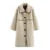 Fashion Beige Faux Fur Long Coat Women Winter Buttons Lapel Long Sleeve Lamb Fleece Jacket 2025 New Lady Loose Street Outerwear