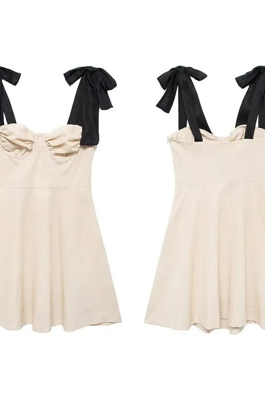 Sleeveless High Waist Mini Dress