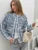Chaquetas de retazos estampadas de moda para mujer, abrigo holgado de manga larga con contraste y bolsillo para otoño, cárdigan de calle para mujer