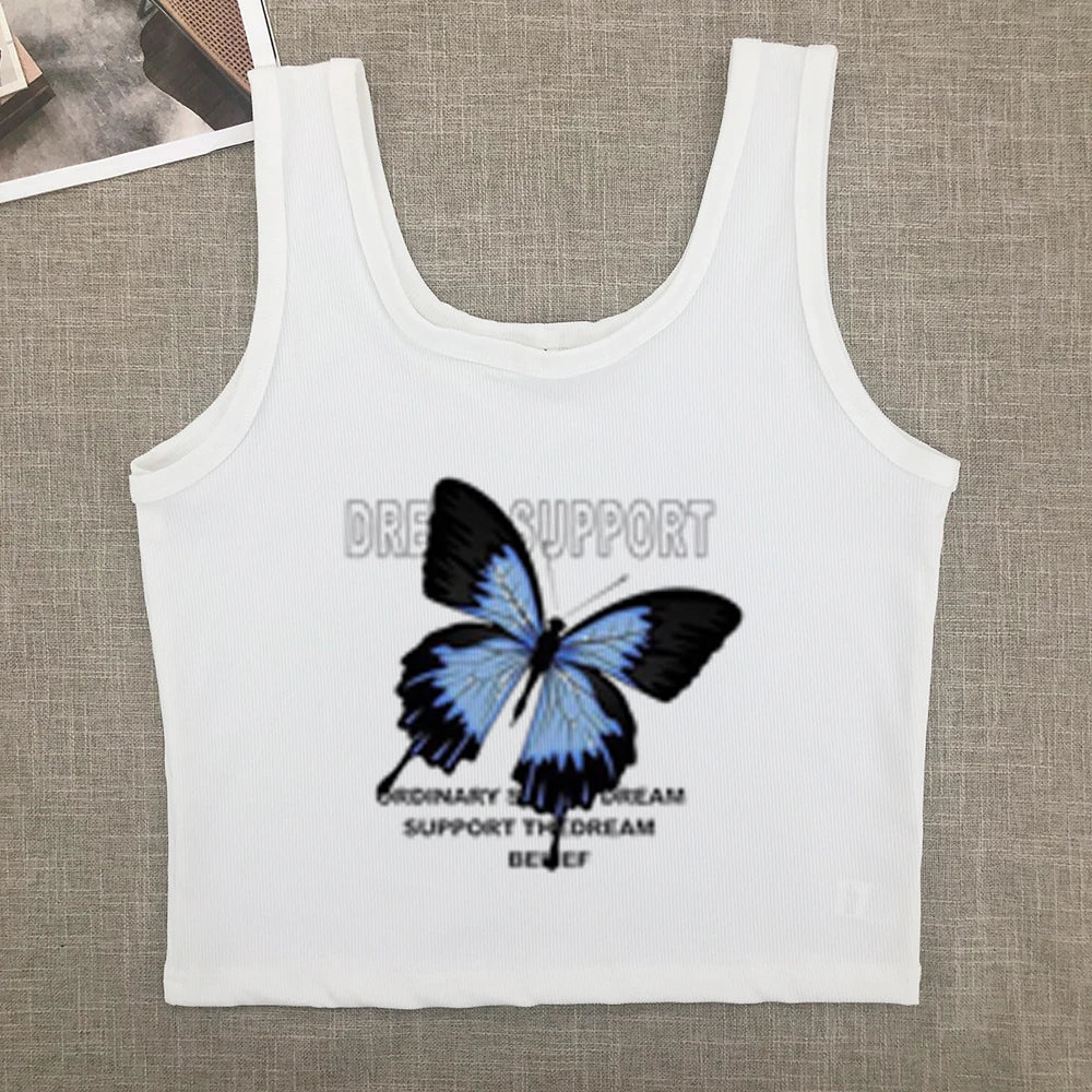 Camiseta de algodón de manga corta con hombros descubiertos para mujer, nueva camiseta de verano de Spice Girls, de cintura alta, ajustada, corta, dulce y picante.