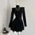 Autumn New Solid Mini Dresses Women Turtleneck Long Sleeve Ruffles A-line Casual Korean Fashion Female Clothing Vestidos Mujer