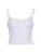 Camisola blanca ajustada con cuello cuadrado y encaje abotonado para mujer Y2K, top corto básico informal y bonito