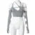 Blusa de verano Y2K para mujer, nueva, de color liso, con cuello halter y espalda corta, con mangas, estilo europeo y americano