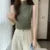 Blusa de punto sin mangas elegante de moda para mujer, blusa de verano de color sólido, blusa informal, camisa de cuello medio alto